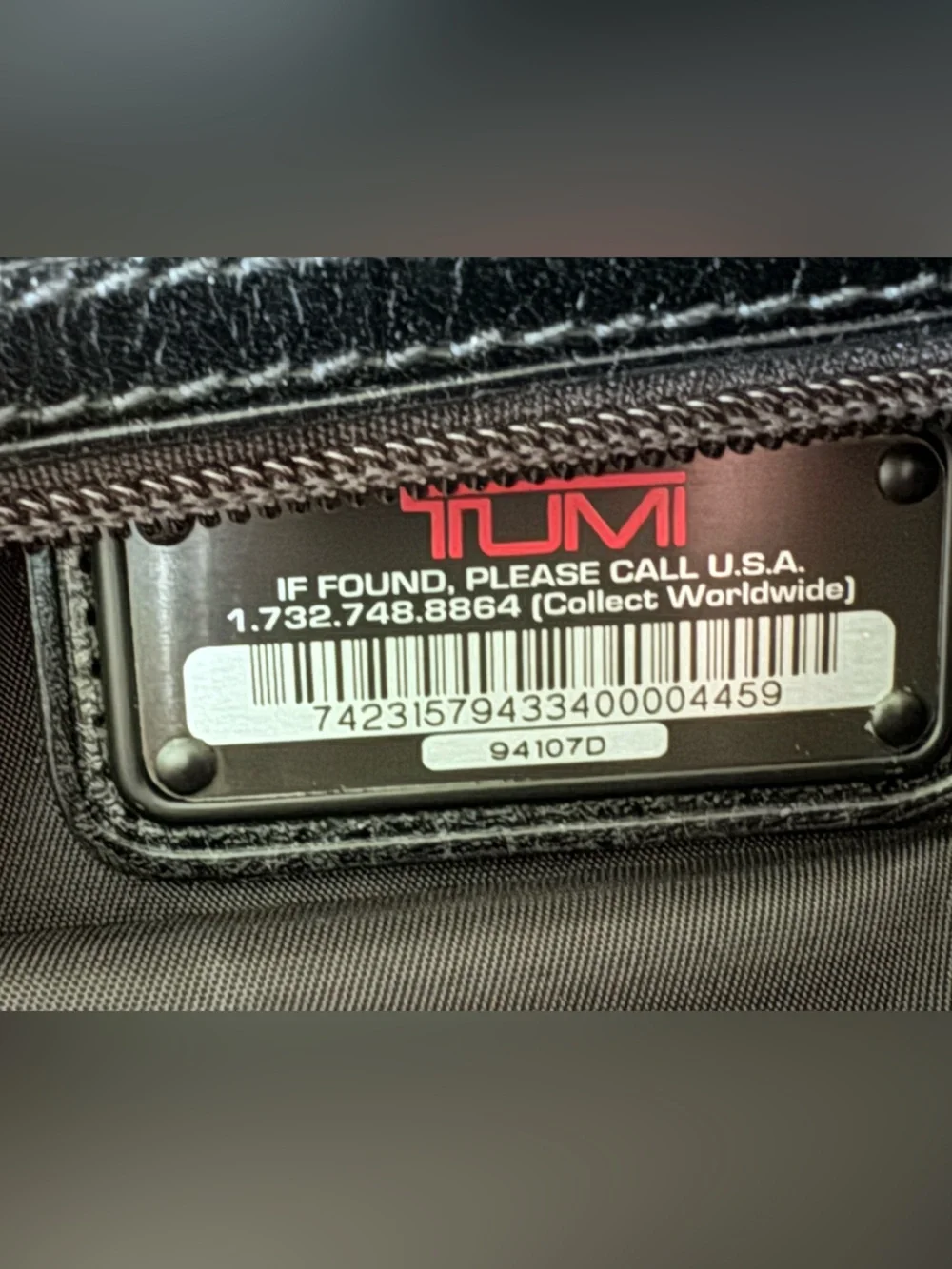 Vintage TUMI Black Pebbled Leather Messenger  Shoulder Bag